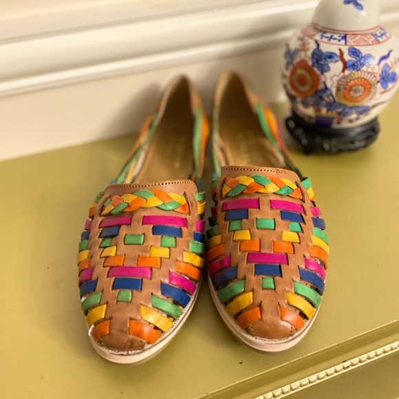 Handmade Mexican Leather Slip On Shoes - Picture 2 of 7